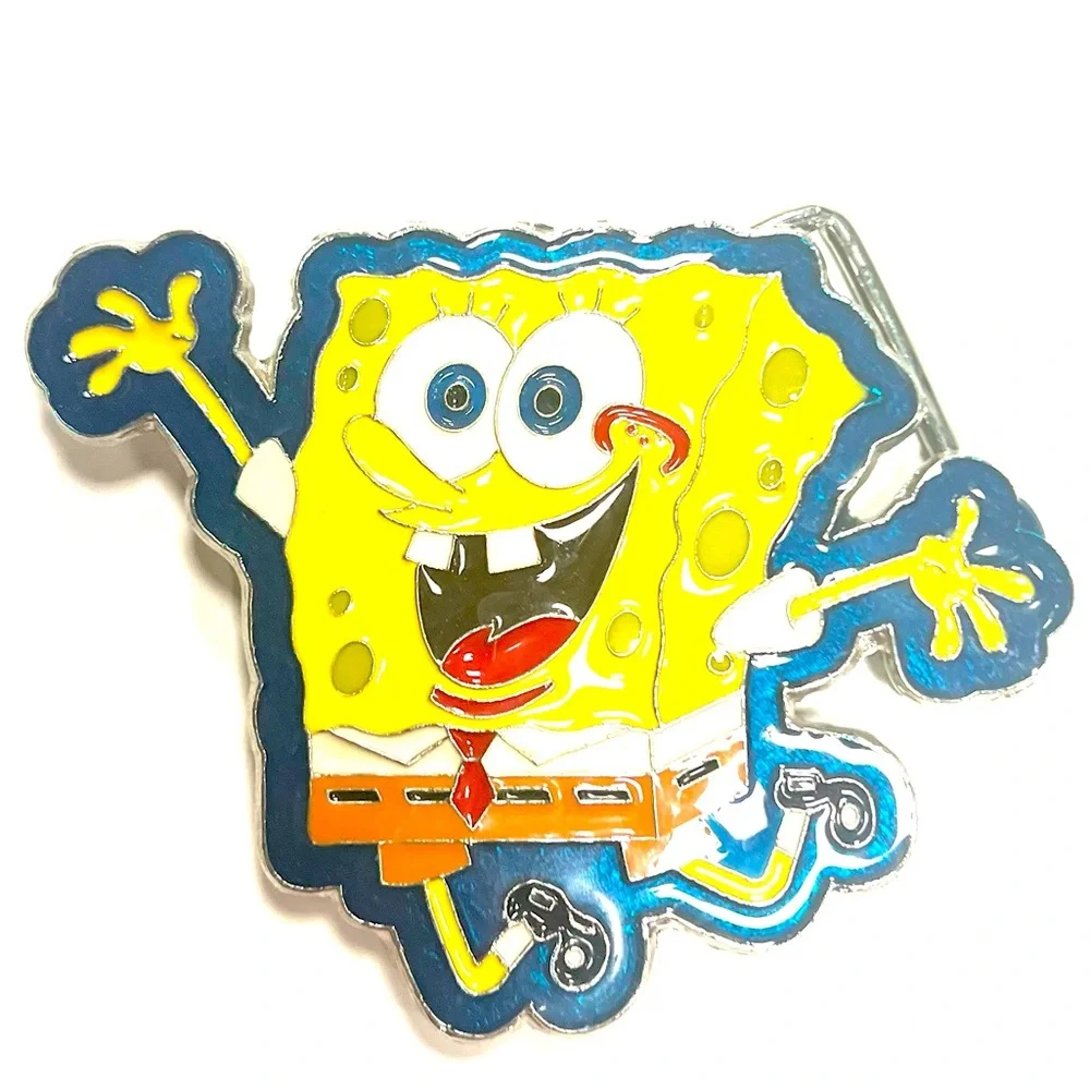 SpongeBob Square Pants Silver Mens Fashion Belt Buckle
